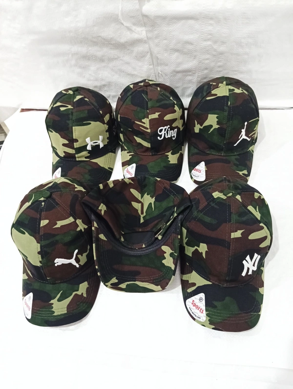 Mens  Camoflauge Flaxifit Embrodary  Logo Cap Fitting  - Steel Buckle - Free, 6