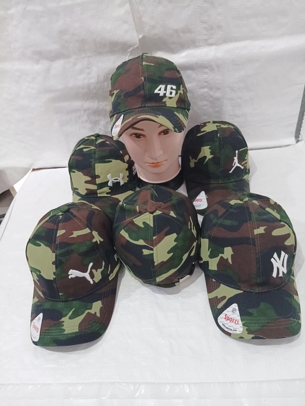 Mens  Camoflauge Flaxifit Embrodary  Logo Cap Fitting  - Steel Buckle - Free, 6