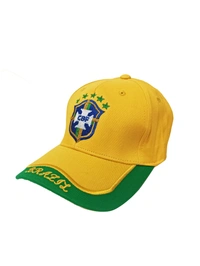 Mens Cotton Embrodary Logo Cap Color Yellow  Color Cap Fitting Steel Buckle - Free, 6