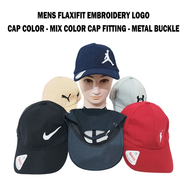 Mens Flaxifit  Embrodary Logo Cap Color - Mix Color Cap Fitting Velcro - Free, 6