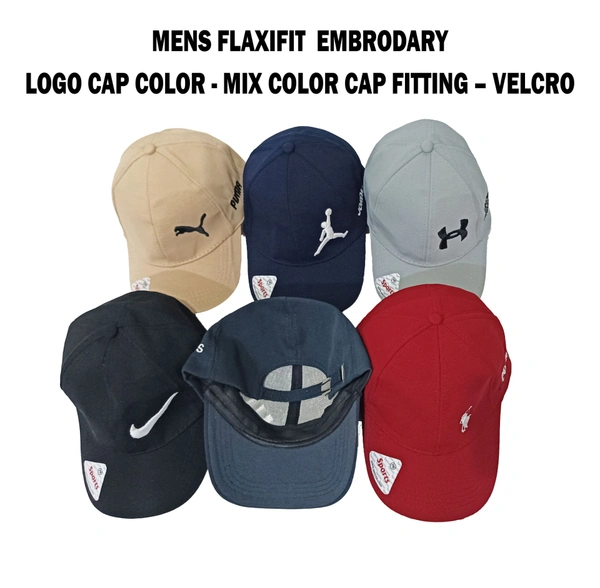 Mens Flaxifit  Embrodary Logo Cap Color - Mix Color Cap Fitting Velcro - Free, 6