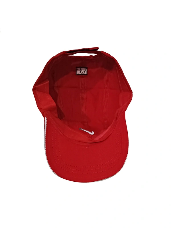 Mens Cotton Embrodary Logo Cap Color - Red Color Cap Fitting Velcro - Free, 6