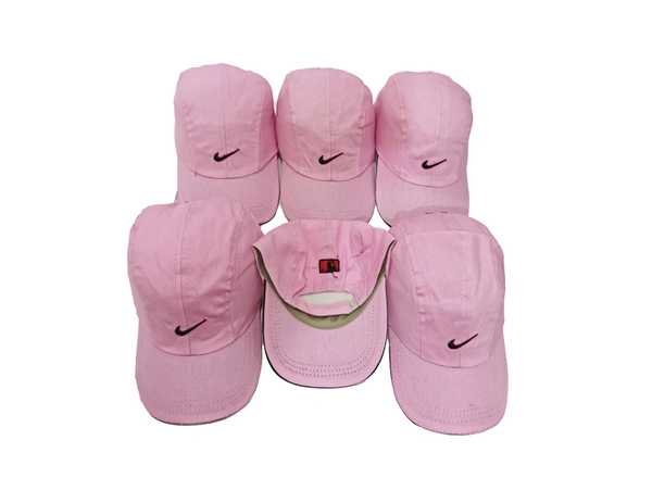 Mens Cotton Embrodary Logo Cap Color - Pink  Color Cap Fitting Velcro - Free, 6