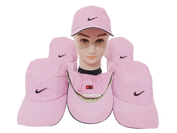 Mens Cotton Embrodary Logo Cap Color - Pink  Color Cap Fitting Velcro - Free, 6