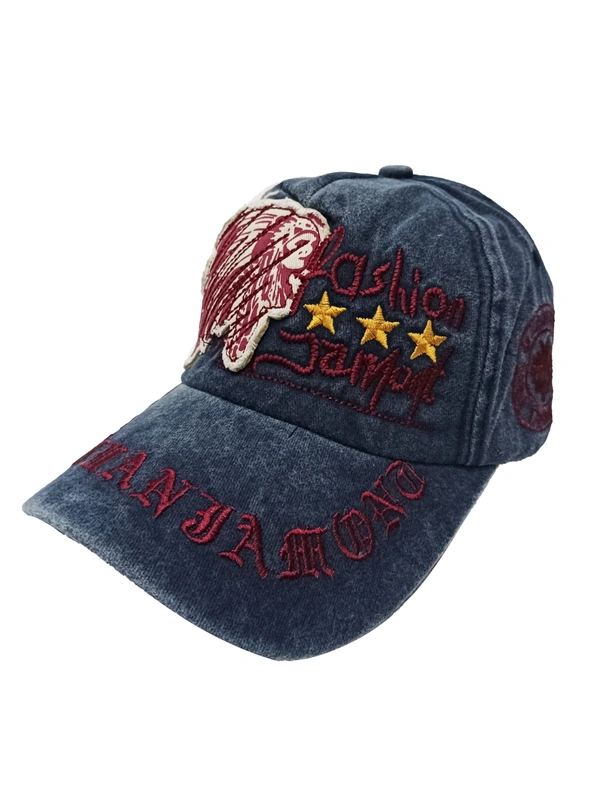 Mens Cotton China Imported Printed Cap Color - Mix Color Pack & Multi Print Fitting - Metal Buckle - Free, 6