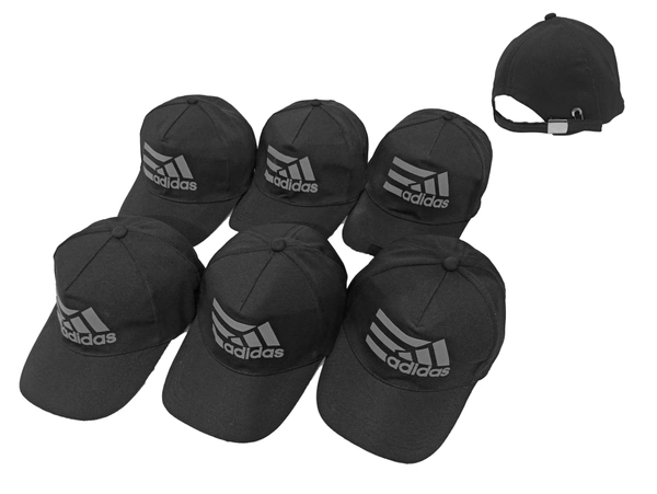 Mens Indian Flaxi Fit Rubber Printed   Logo Caps Color - Black Color Pack Fitting - Buckle - Free, 6