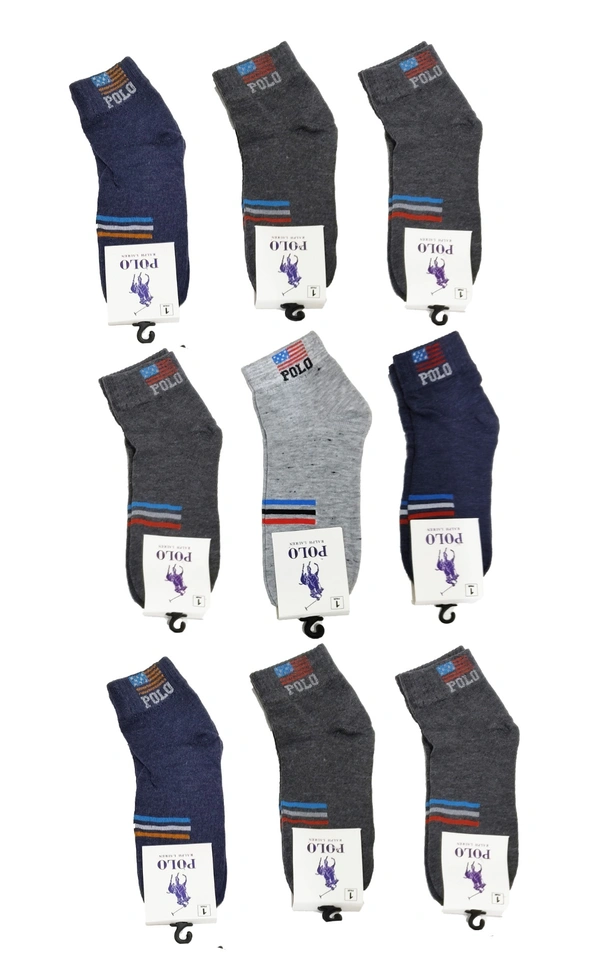 Mens Cotton Branded Socks Pack Of 12 Pair - Free, 12