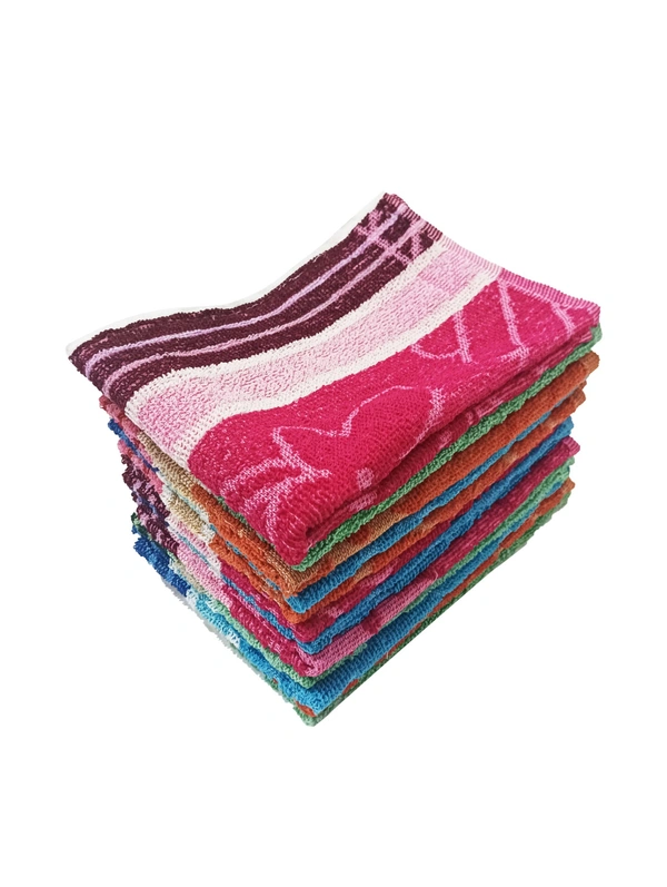BIJKART 18 in x 12 in Hand Towels 12 Pieces with Assorted Colors - 12/18, 12