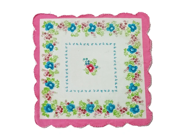 Cotton Multi Color Multi Printed Hankies Set Of 12 - 12