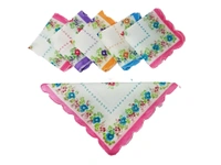 Cotton Multi Color Multi Printed Hankies Set Of 12 - 12
