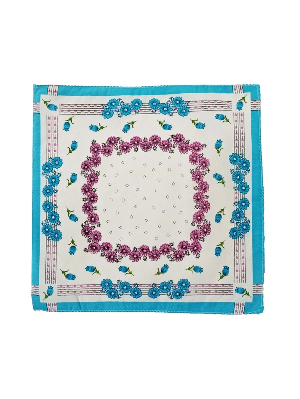 Cotton Multi Color Multi Printed Colorful Hankies - 12