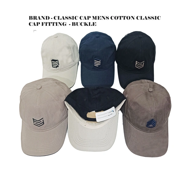 Brand - Classic Cap Mens Cotton Classic Cap Fitting  - Buckle - Free, 6