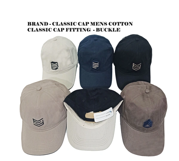 Brand - Classic Cap Mens Cotton Classic Cap Fitting  - Buckle - Free, 6
