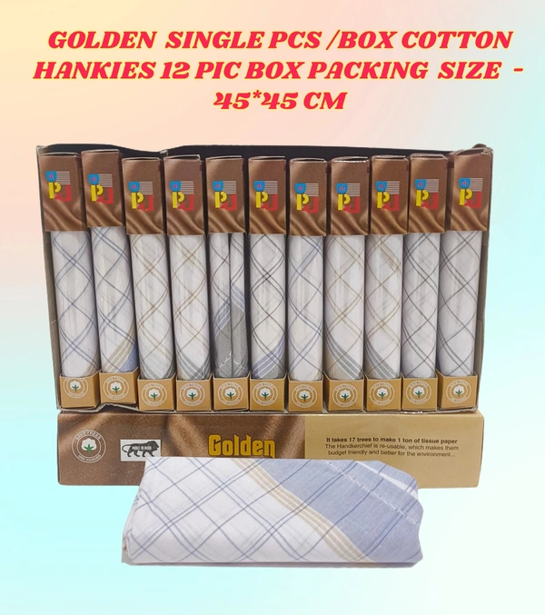 Cotton Multi Color Check Hankies Set Of 12 - 12
