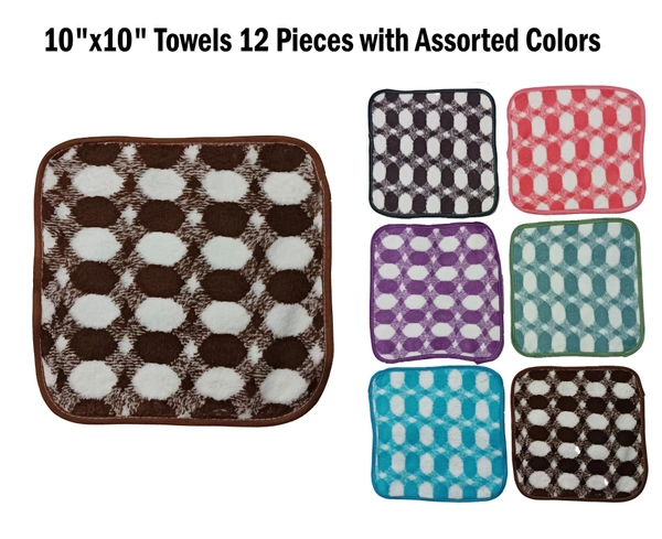 BIJKART  Kids cotton multi color multi designs set of 12 - 10/10, 12