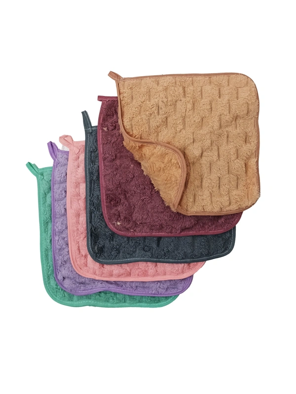 BIJKART  10 in x10 in Hand Towels 12 Pieces with Assorted Colors - 10/10, 12
