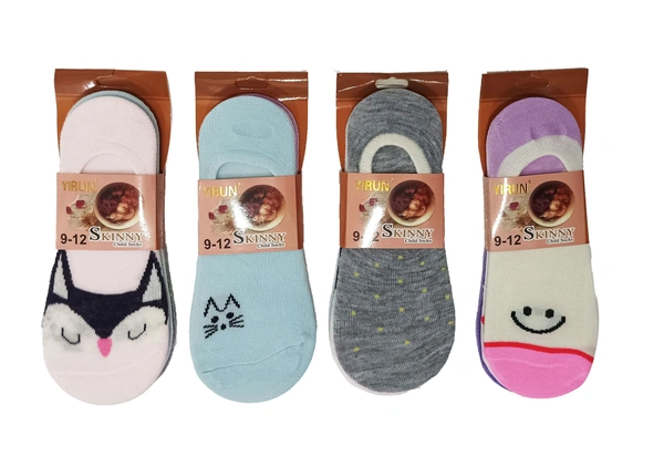 Womens Mix Colour And Mix Printed Disign Loafer Socks  (Pack Of 12 Pairs) Size 9-12
Size-0-3,3-6,6-9,Years - Size-0-3,3-6,6-9,Years, 12
