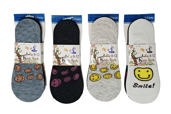 Womens Mix Colour And Mix Printed Disign Loafer Socks  (Pack Of 12 Pairs) Size 9-12
Size-0-3,3-6,6-9,Years - Size-0-3,3-6,6-9,Years, 12