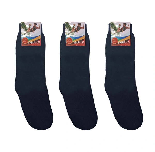 Kids School Socks Blue Color  Pack (Pack Of 18 Pairs)
Size -2,3,4, - Size -2,3,4,, 18