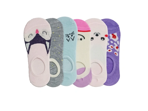 Womens Mix Colour And Mix Printed Disign Loafer Socks  (Pack Of 12 Pairs) Size 9-12
Size-0-3,3-6,6-9,Years - Size-0-3,3-6,6-9,Years, 12