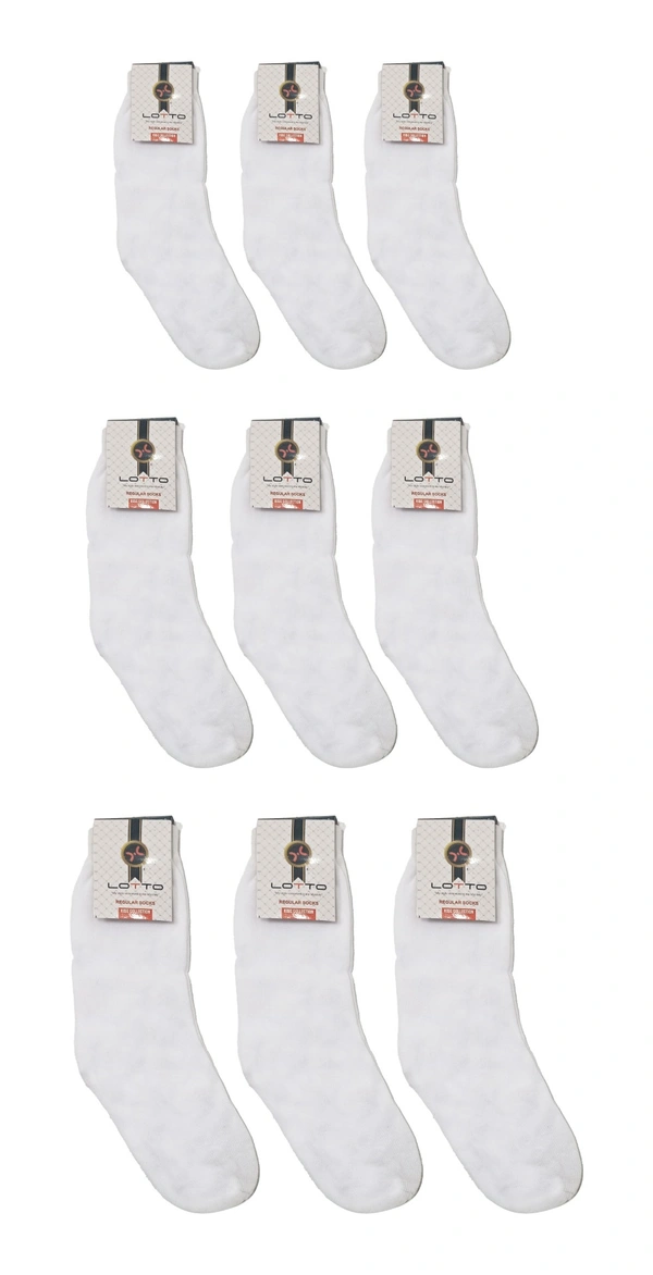 Kids School Socks White Color  Pack (Pack Of 18 Pairs)
Size -2,3,4, - Size -2,3,4,, 18