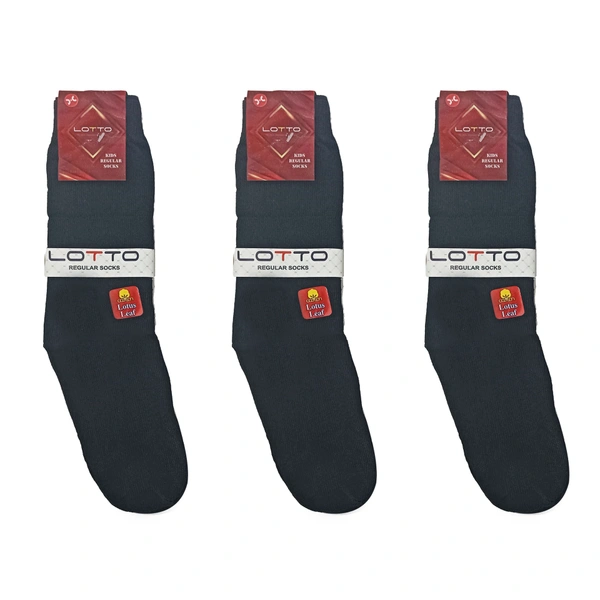 Kids School Socks Black Color  Pack (Pack Of 18 Pairs)
Size -2,3,4, - Size -2,3,4,, 18