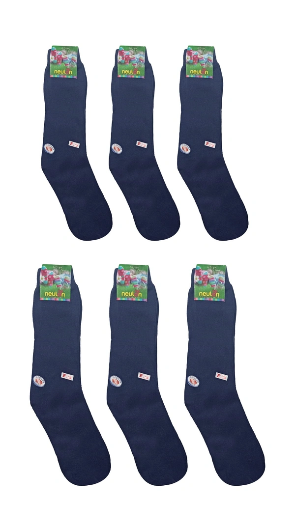 Kids School Socks Blue Color  Pack (Pack Of 12 Pairs)
Size -5-6 - Size -5-6, 12
