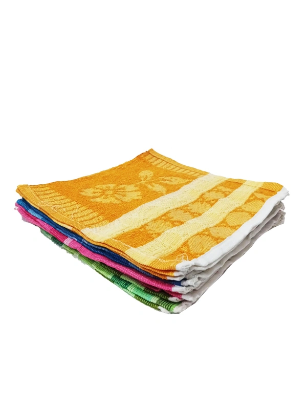 BIJKART 10 in x10 in Hand Towels 12 Pieces with Assorted Colors - 10/10, 12