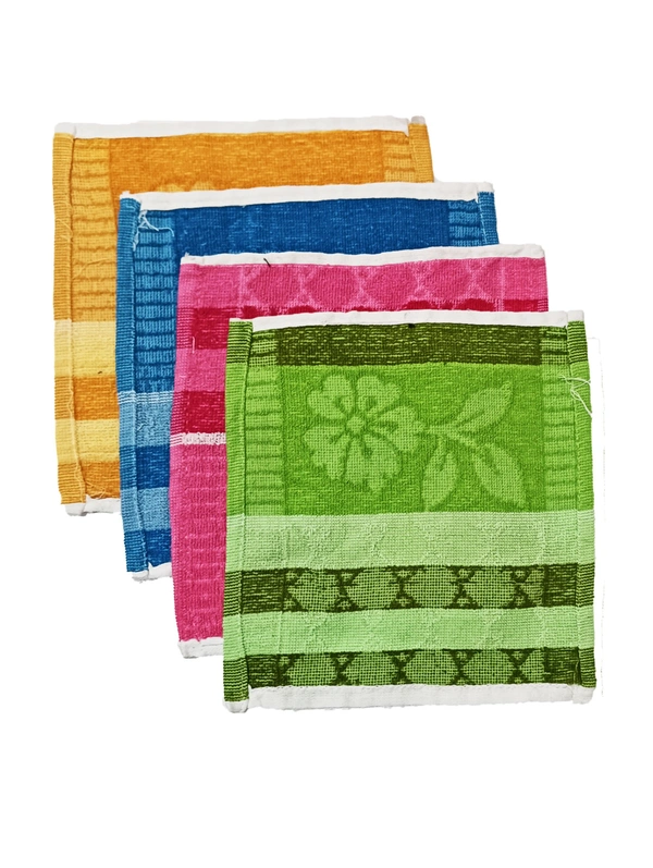 BIJKART 10 in x10 in Hand Towels 12 Pieces with Assorted Colors - 10/10, 12
