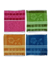 BIJKART 10 in x10 in Hand Towels 12 Pieces with Assorted Colors - 10/10, 12