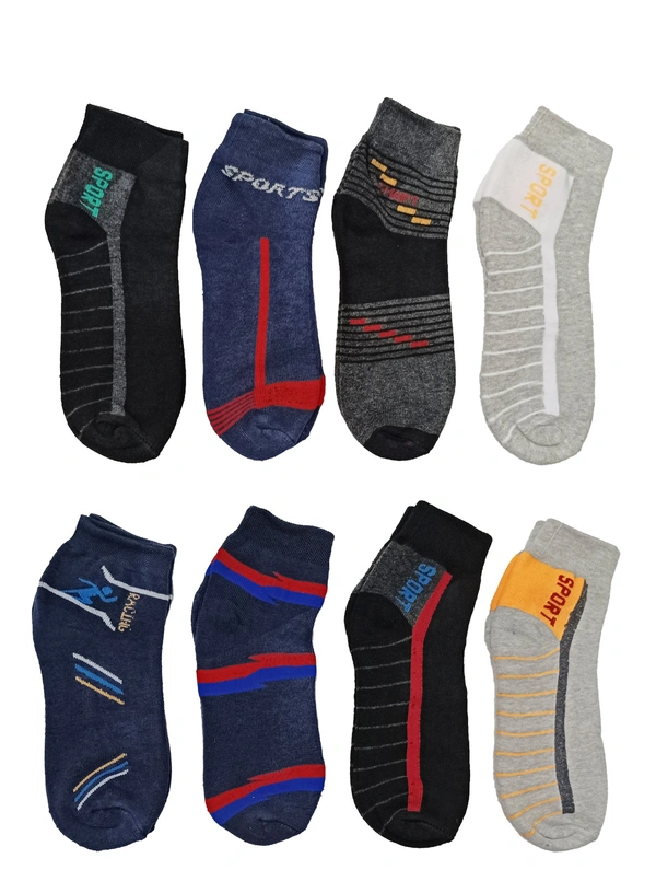 Men & Women Anklet Socks, Mix Color Pack (Pack  Of 12Pairs) - Free, 12