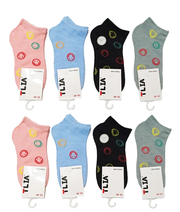 Women Anklet Socks, Mix Color Pack (Pack  Of 10Pairs) - Free, 10