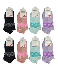 Women Anklet Socks, Mix Color Pack (Pack  Of 10Pairs) - Free, 10