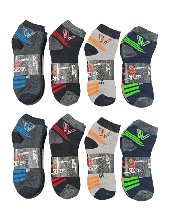 Men Anklet W Socks, Mix Color Pack (Pack  Of 12 Pairs) - Free, 12