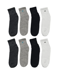Men  Plain  Socks, Mix Color Pack (Pack  Of 12 Pairs) - Free, 12