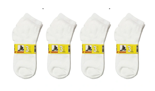Boys  Socks, White Color Pack (Pack  Of 12 Pairs) - Free, 12