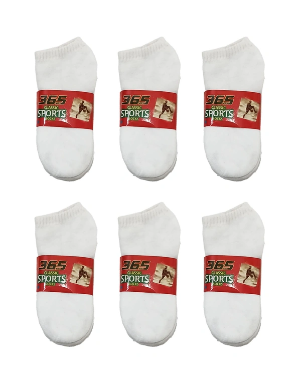 Boys White Colour  Socks (Pack Of 12 Pairs) - Free, 12