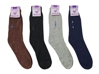 Mens Long Plain  Socks, Mix Color Pack (Pack  Of 12 Pairs) - Free, 12
