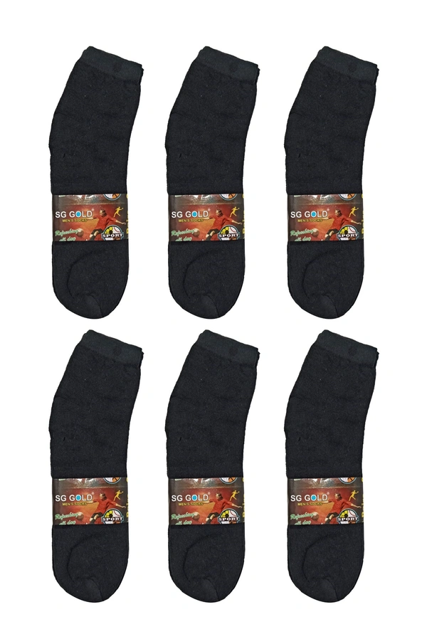 Mens Socks, Black Color Pack (Pack  Of 12 Pairs) - Free, 12