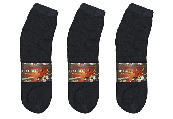 Mens Socks, Black Color Pack (Pack  Of 12 Pairs) - Free, 12