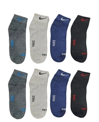 Men  Branded Anklet  Socks, Mix Color Pack (Pack  Of 12 Pairs) - Free, 12