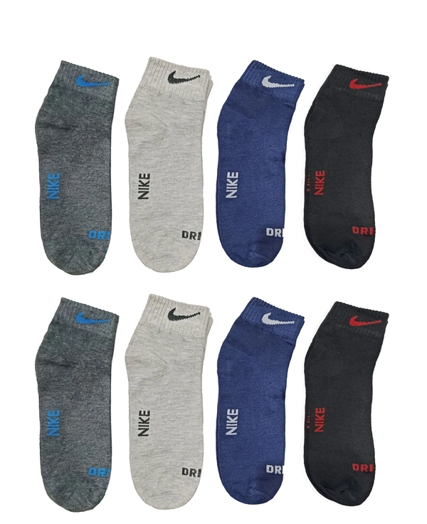Men  Branded Anklet  Socks, Mix Color Pack (Pack  Of 12 Pairs) - Free, 12