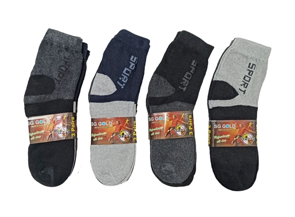 Men Socks, Mix Color Pack (Pack  Of 12 Pairs) - Free, 12