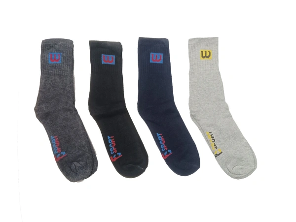 Mens Long  Socks, Mix Color Pack (Pack  Of 12 Pairs) - Free, 12