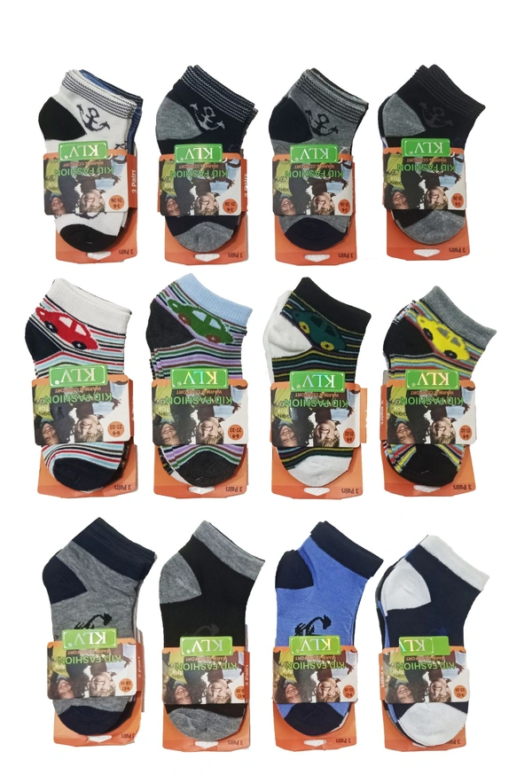 Kids Socks Mix Colour Pack  (Pack Of 12 Pair )
Size-3-6,6-9,9-12, Year - 3-6,6-9,9-12, Year, 12