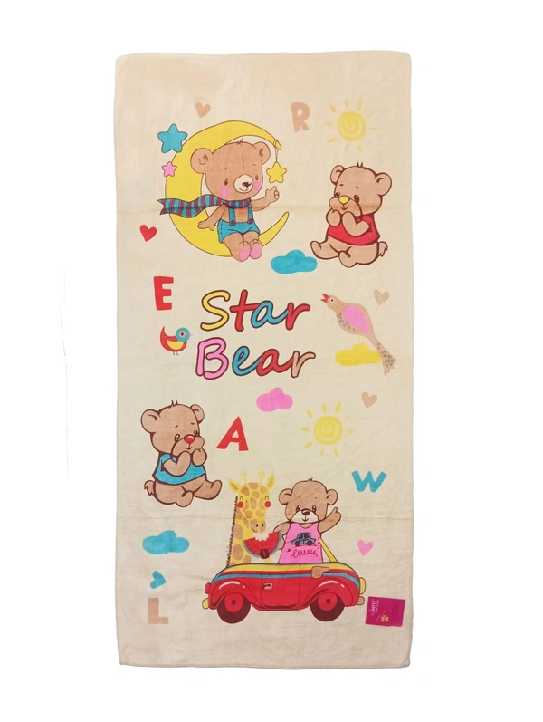 BIJKART 24 in x48 in  Bath Towel 6 Pieces with Assorted Cartoon Print And MULTI  Colors - 24/48, 6