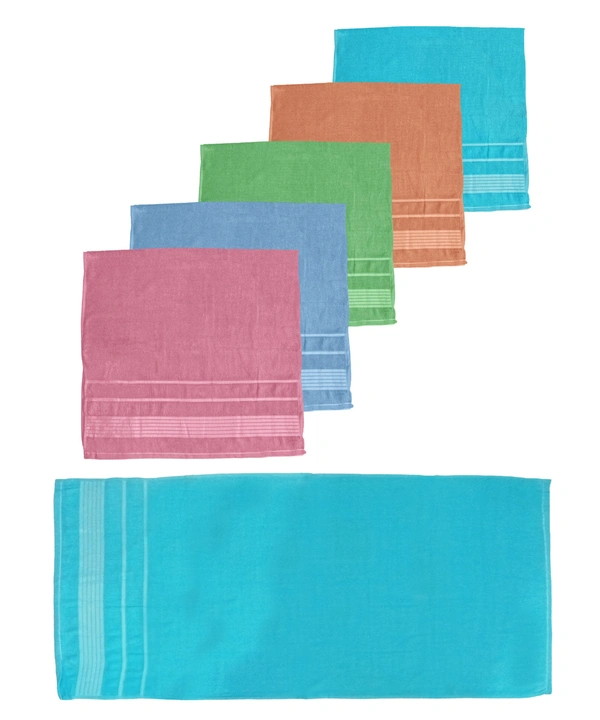 BIJKART 28 in x 58 in Bath Towels 6 Pieces with Assorted Colors - 28 /58, 6