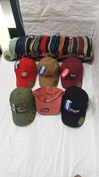 Mens Embrodary Pure Cotton  Material Cap  Color -Mix Colour  Pack  Fitting - Steel Buckle - Free, 6