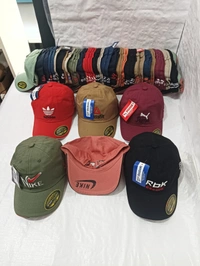 Mens Embrodary Pure Cotton  Material Cap  Color -Mix Colour  Pack  Fitting - Steel Buckle - Free, 6