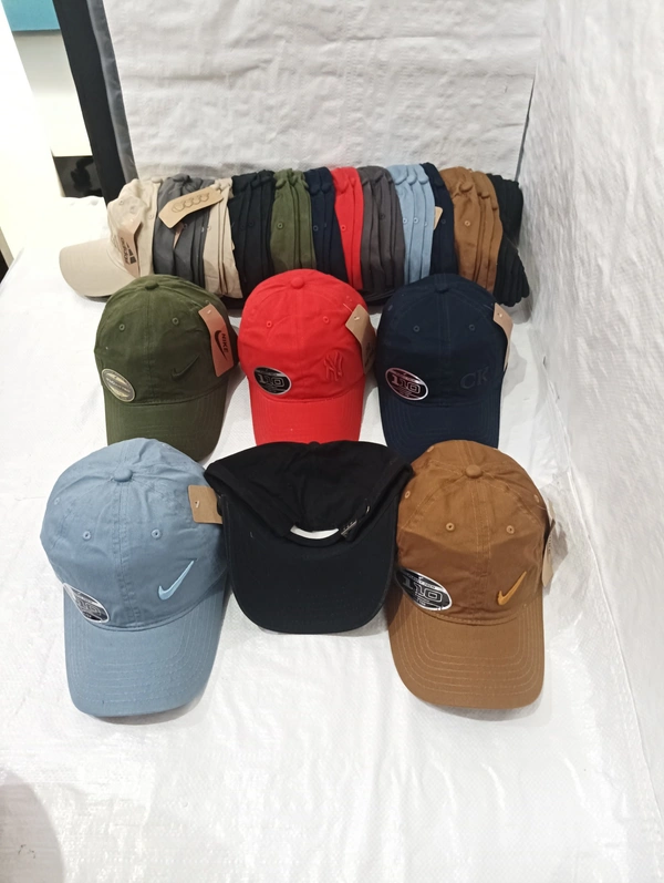 Mens Embrodary Pure Cotton  Material Cap  Color -Mix Colour  Pack  Fitting - Steel Buckle - Free, 6